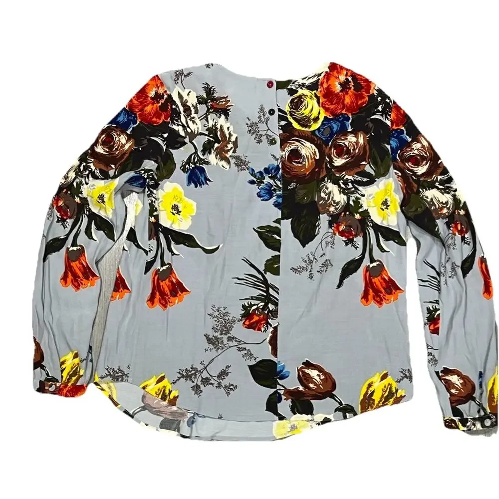 Boden Floral Top Boho Lagenlook Blouse Size 6 A003652